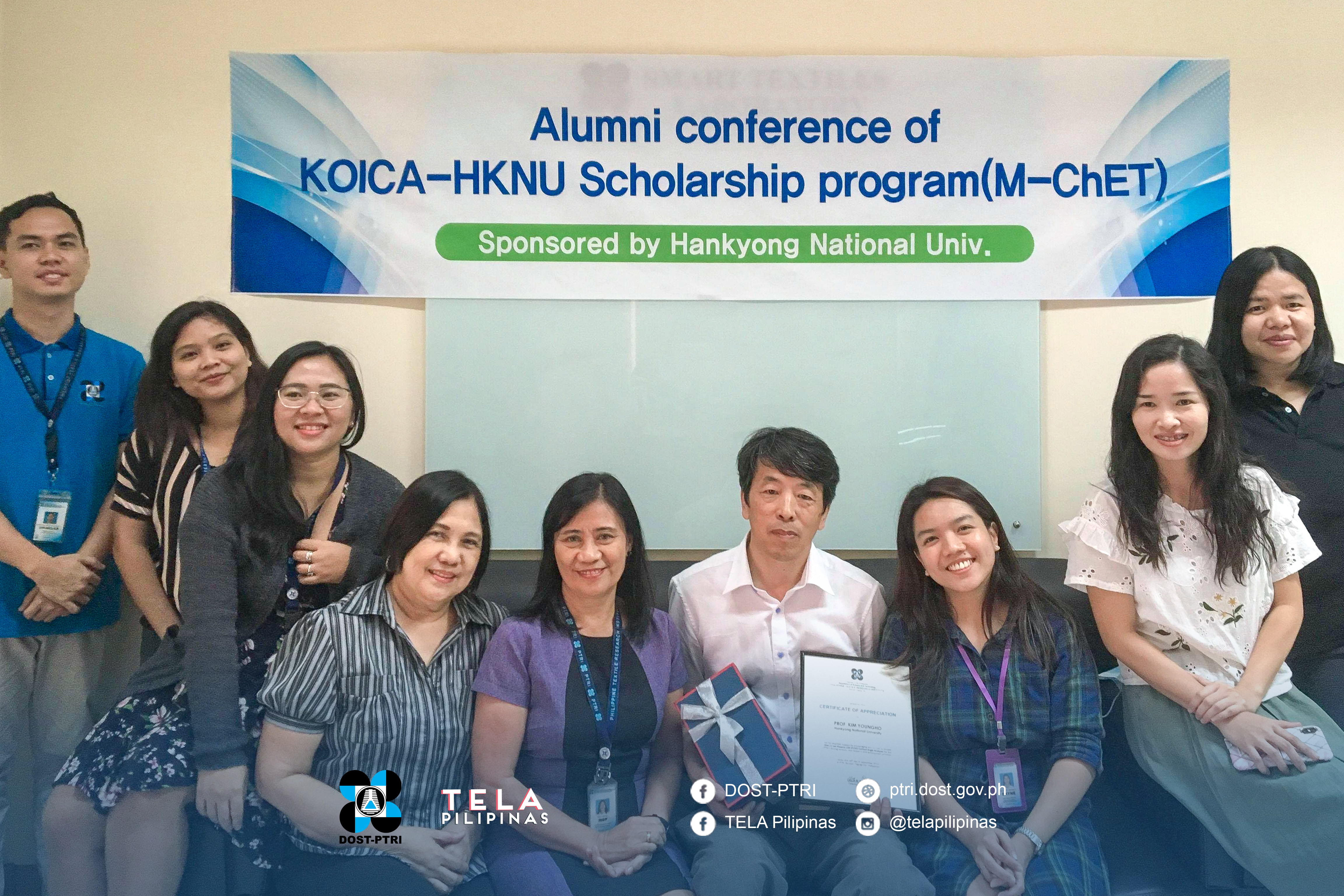  DOST-PTRI testing and research personnel with Prof. Young-ho Kim of HKNU
