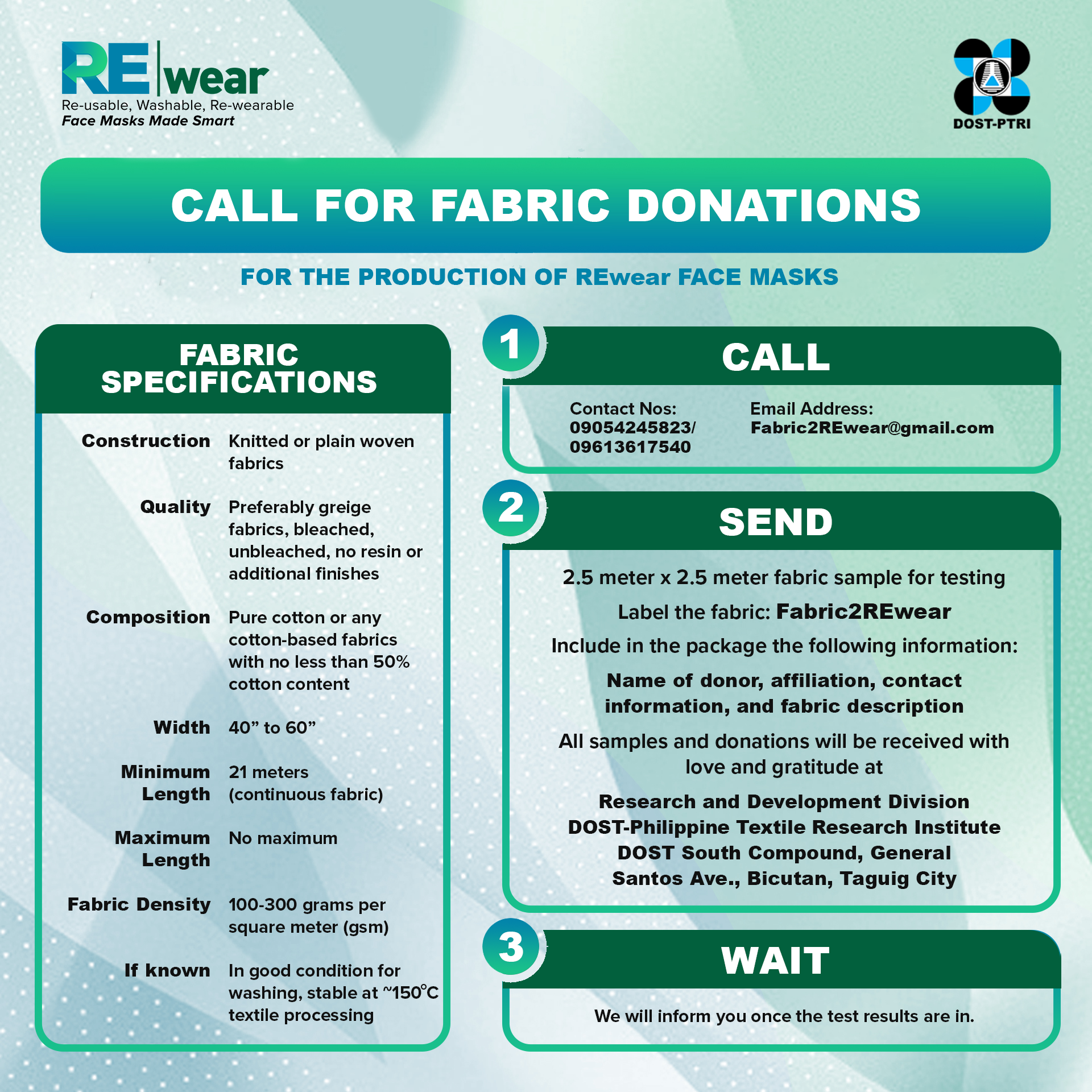 Call for Donations