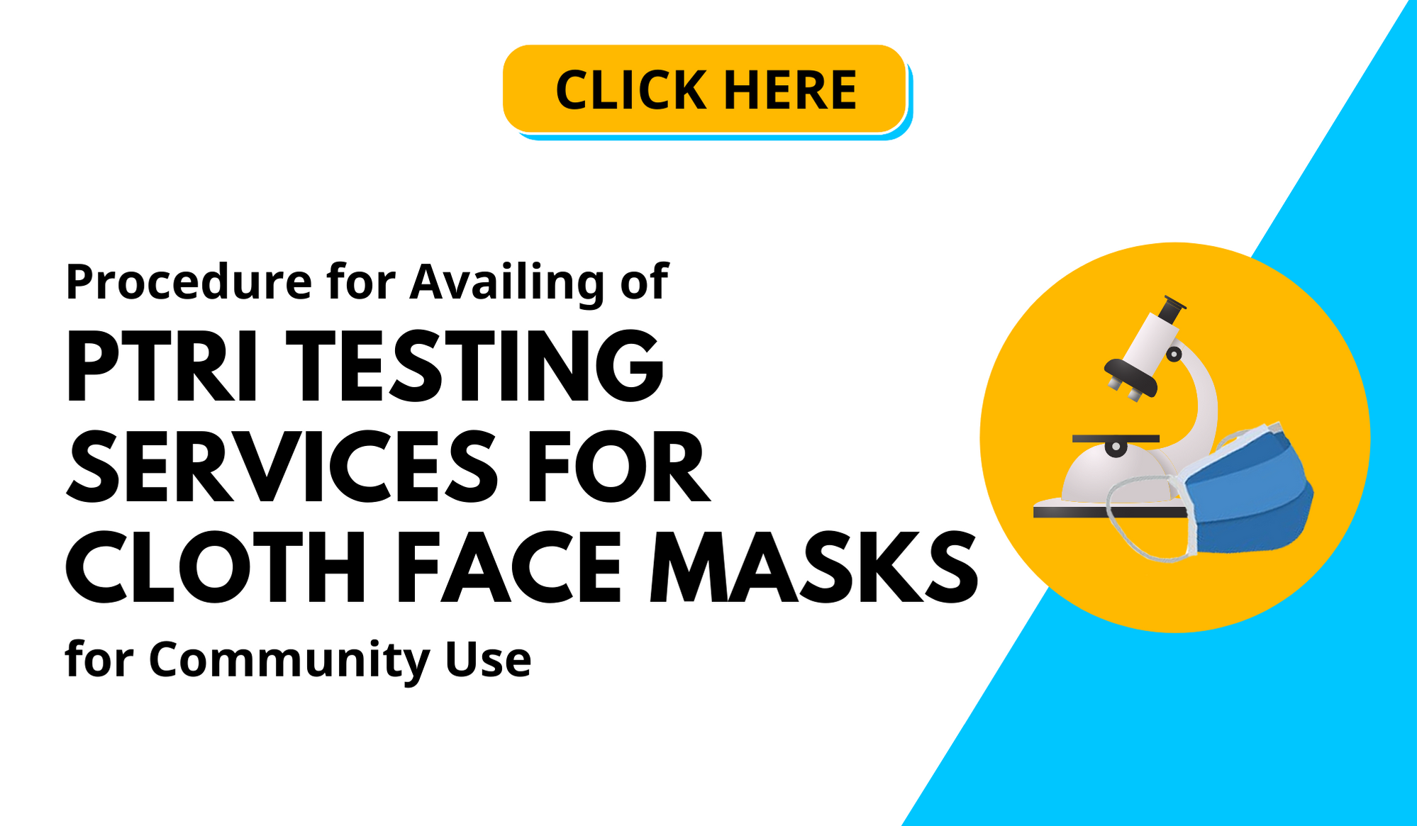 Procedure for Availing of PTRI Testing Services for Cloth Face Masks for Community Use