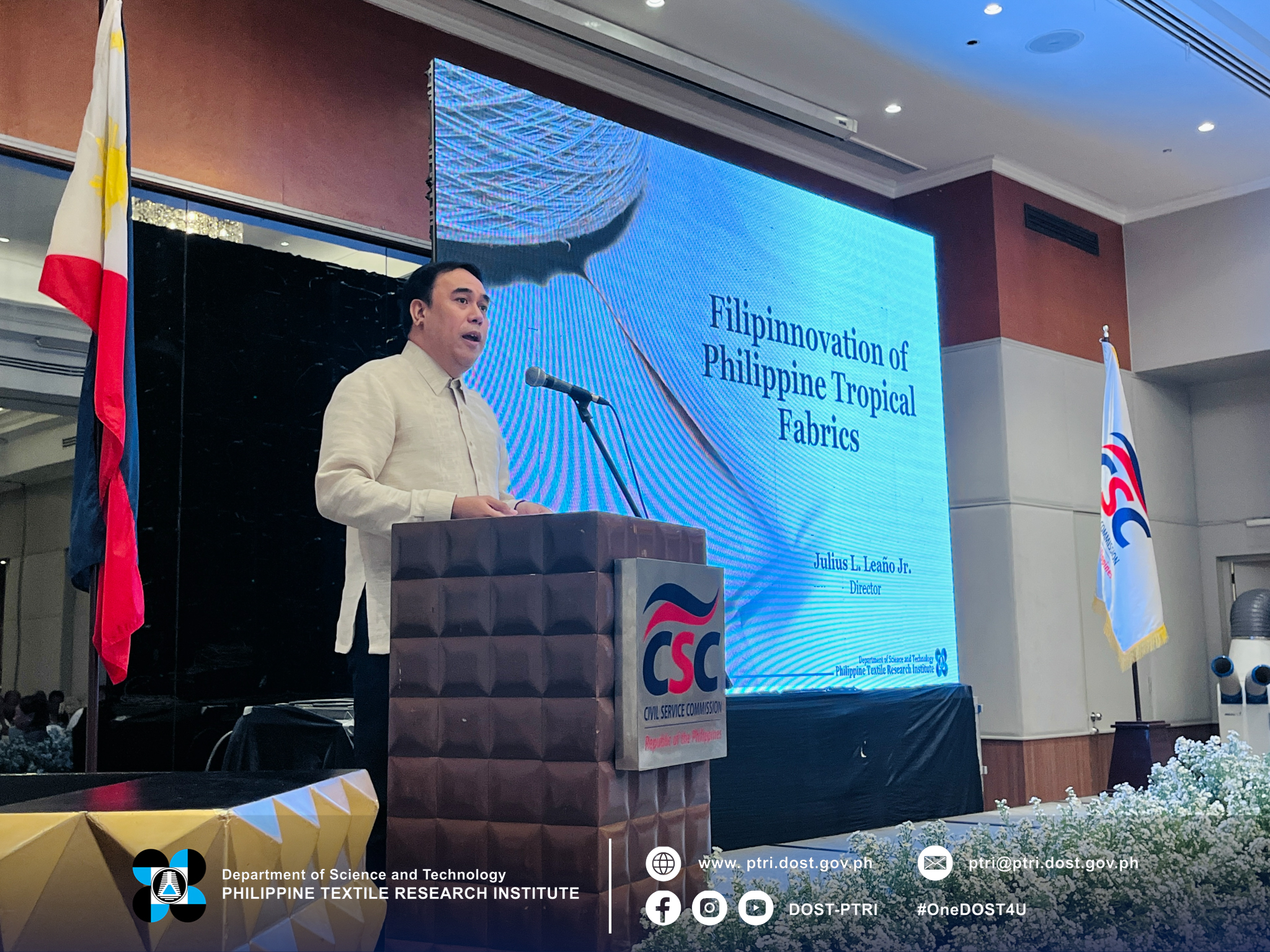 Dir. Leaño presenting the Filipinnovation of PTF